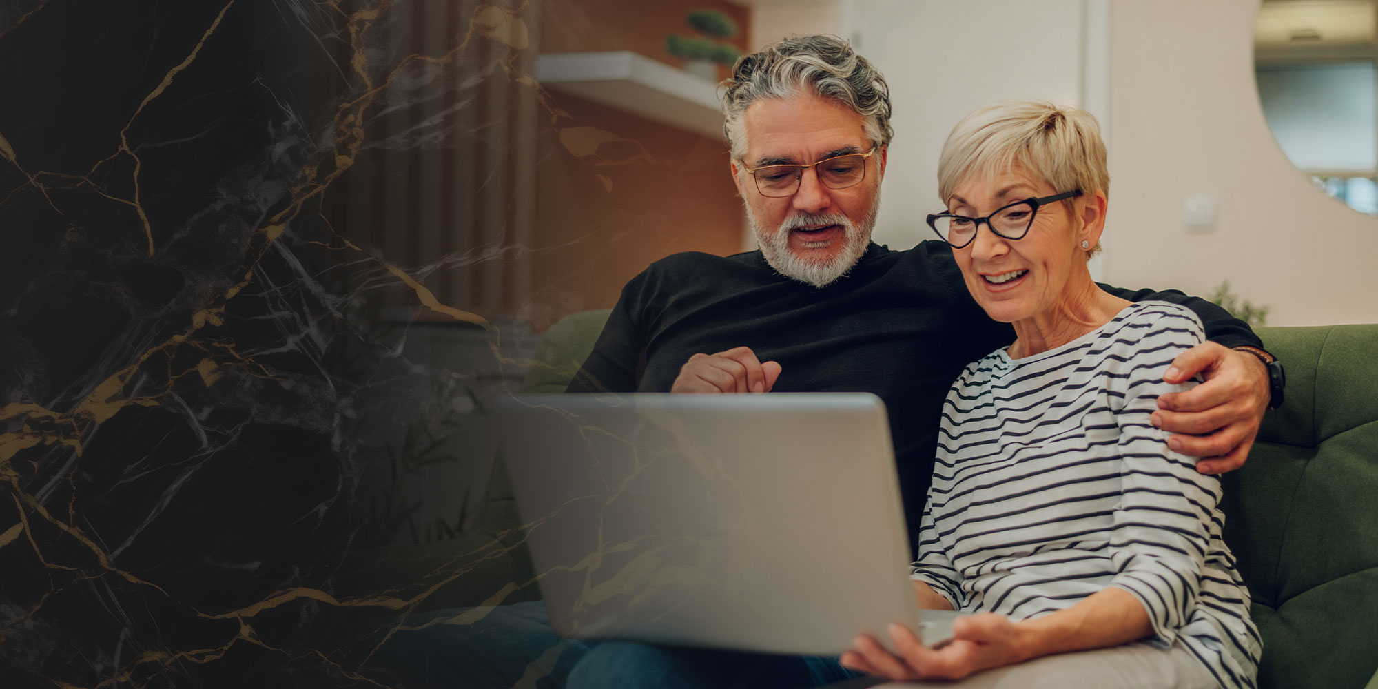 older good looking couple financing dental implants