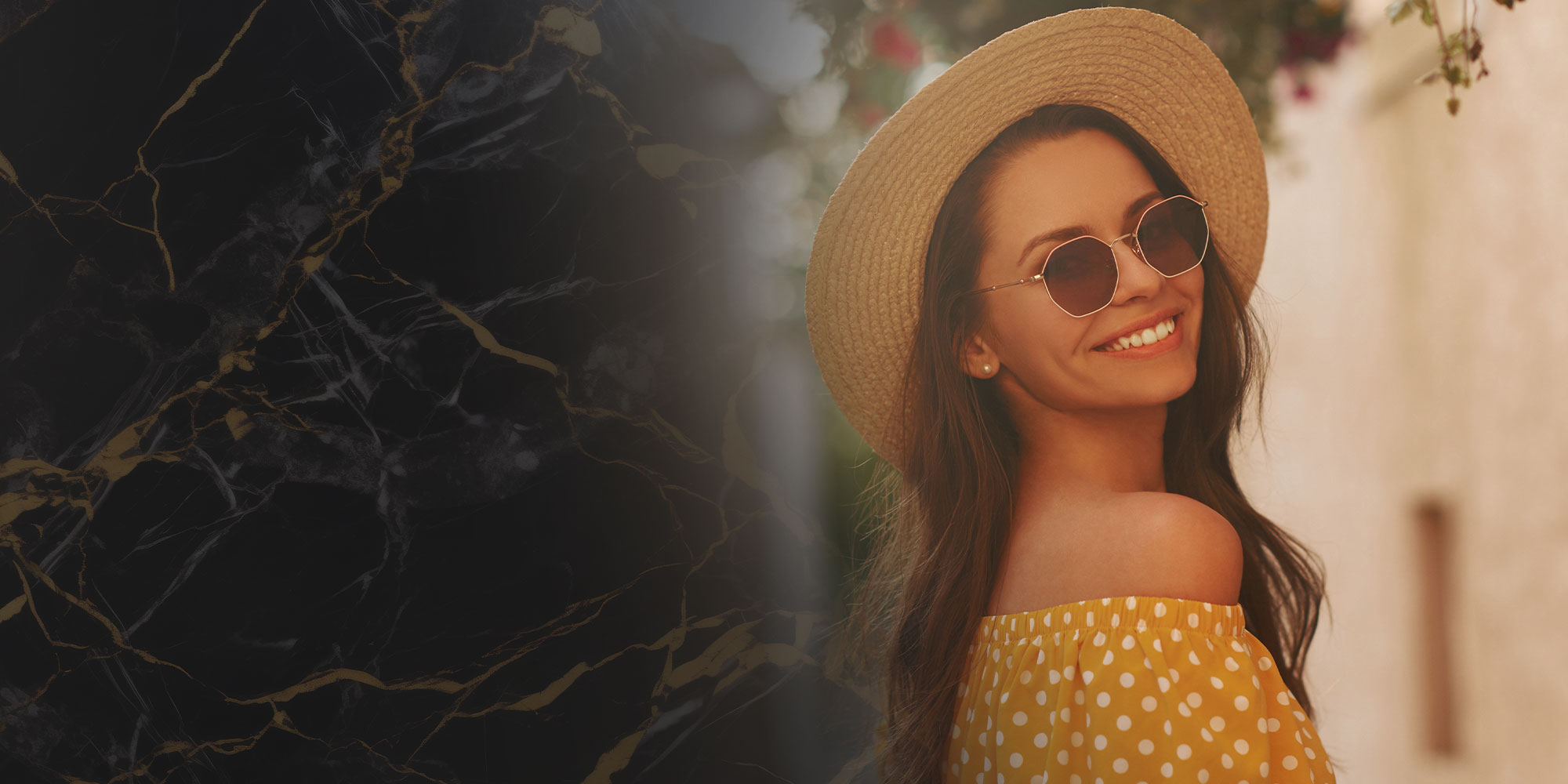 gorgeous woman outside nice hat